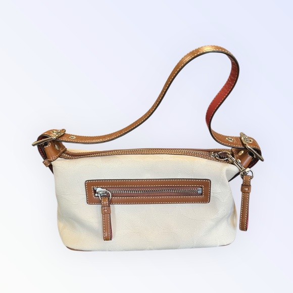 Vintage Coach Studio Small Shoulder Bag 6641 Y2K Ivory Red Blue Stripe Rare COA - Picture 6 of 16